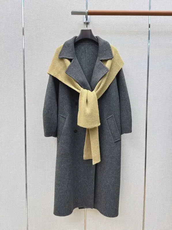 Max Mara — Long bilateral wool coat