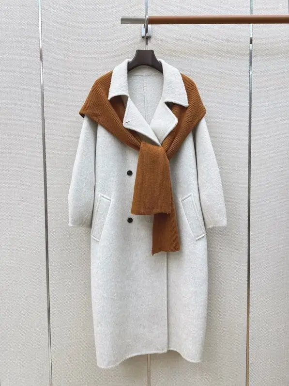 Max Mara — Long bilateral wool coat