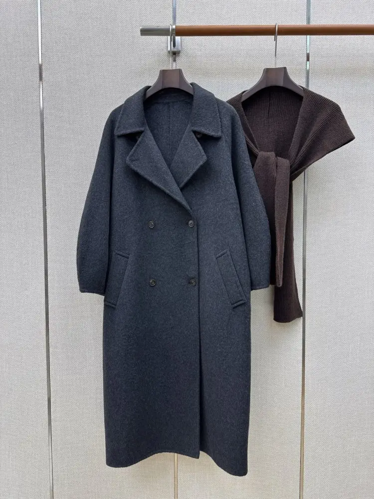 Max Mara — Длинное двустороннее шерстяное пальто