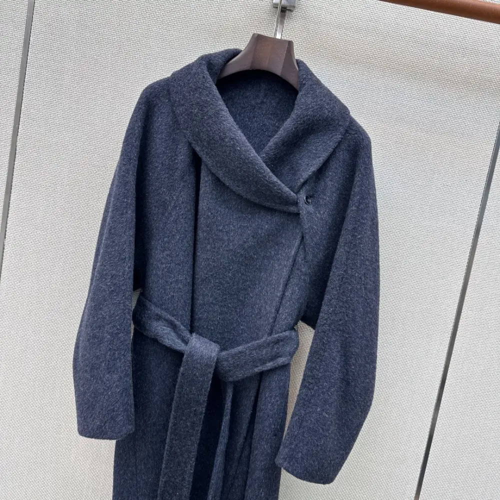 Max Mara Длинное двустороннее шерстяное пальто — Фото 2