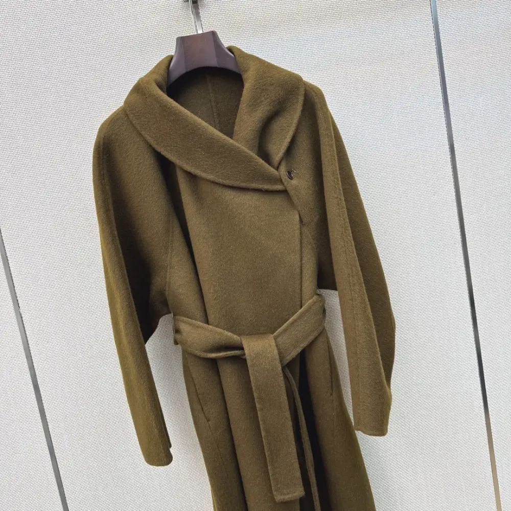 Max Mara Длинное двустороннее шерстяное пальто — Фото 2