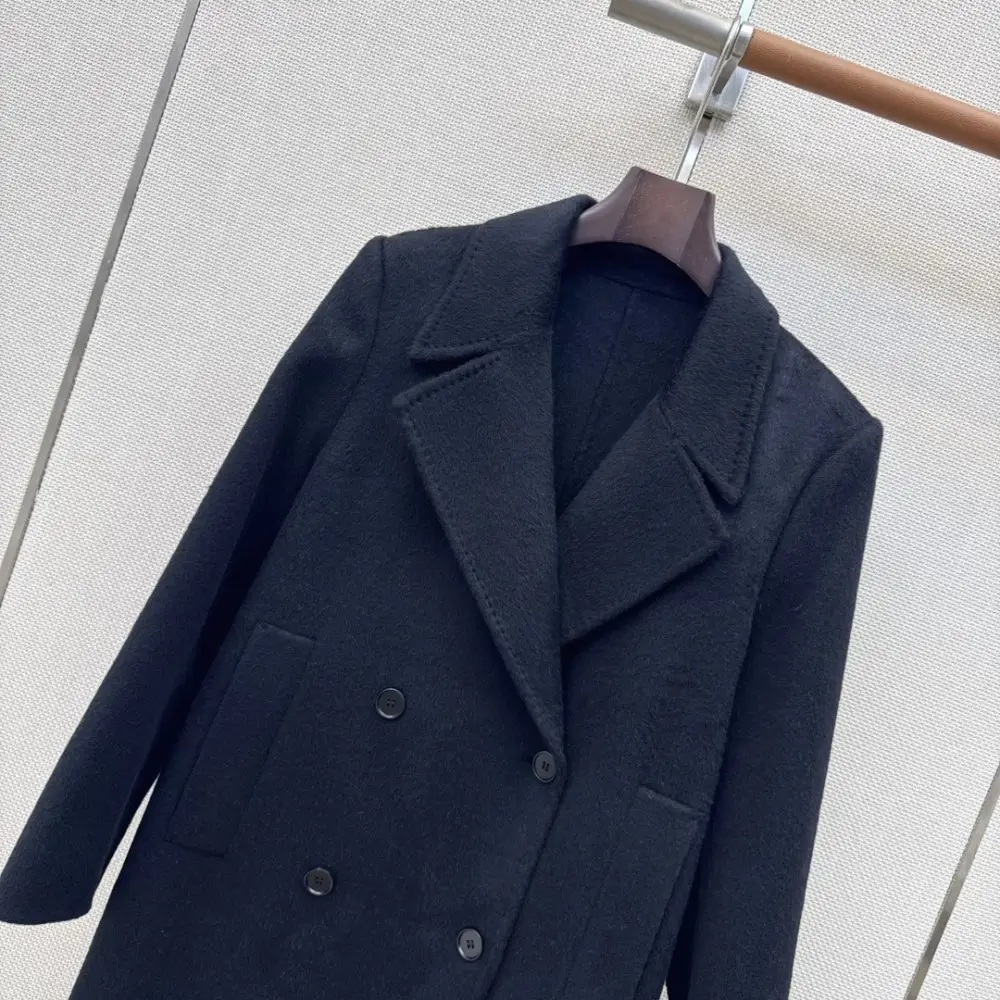 Max Mara Длинное двустороннее шерстяное пальто — Фото 3