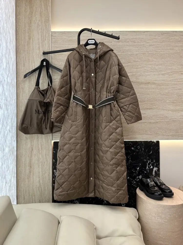 Max Mara — Длинная пуховая куртка Max Diamond Pattern