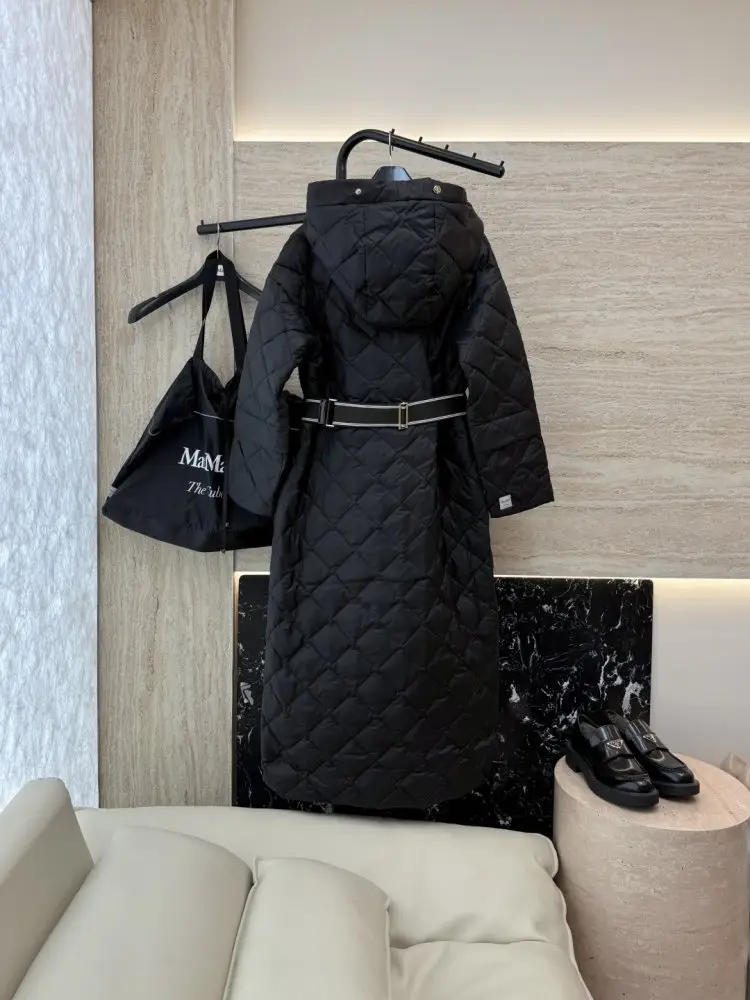 Max Mara Довга пухова куртка Max Diamond Pattern — Фото 2