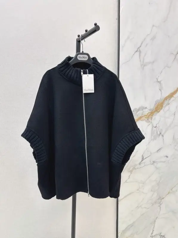 Max Mara — Элегантное пальто-накидка с воротником-стойкой