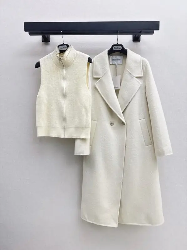 Max Mara — Стильное двубортное пальто-двойка из шерсти и кашемира