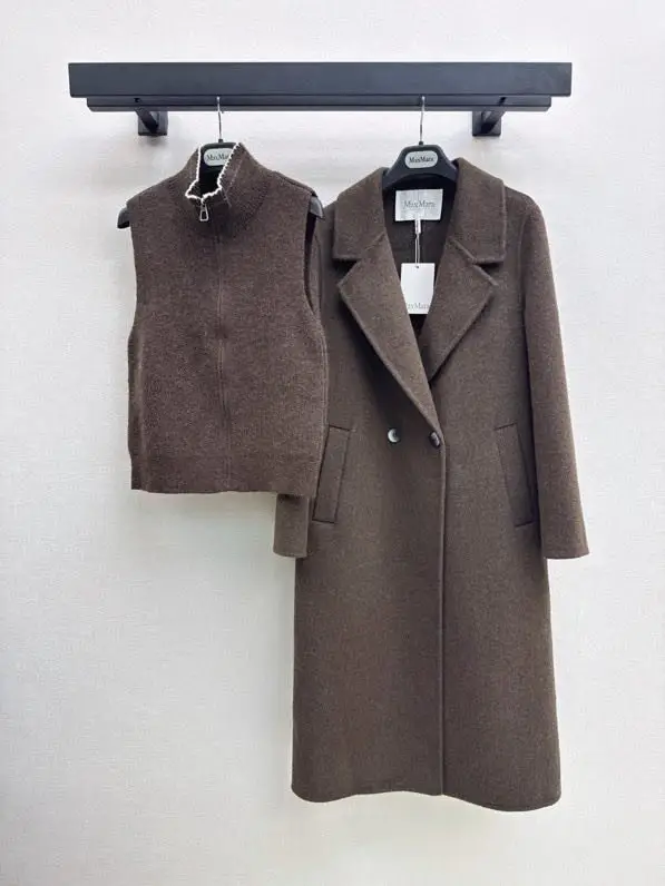 Max Mara Стильне двубортное пальто-двійка з вовни і кашеміру — Фото 1