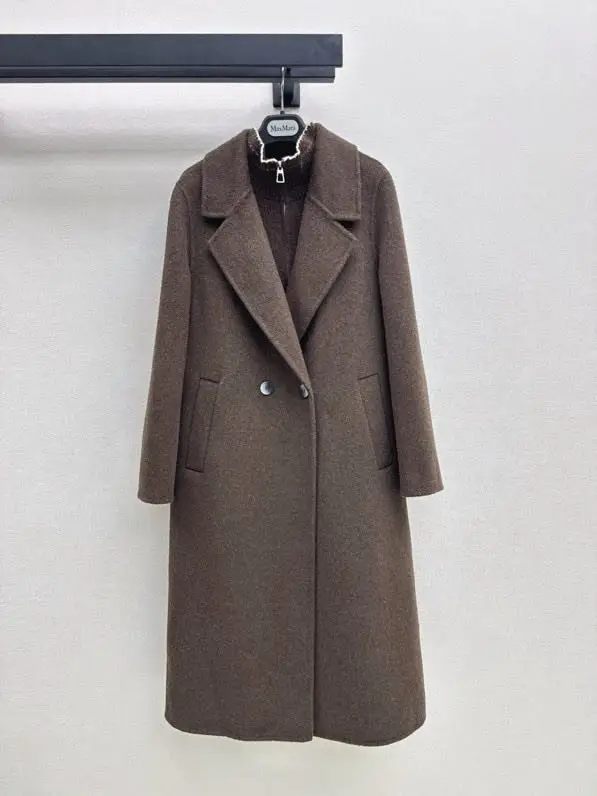 Max Mara Стильне двубортное пальто-двійка з вовни і кашеміру — Фото 2