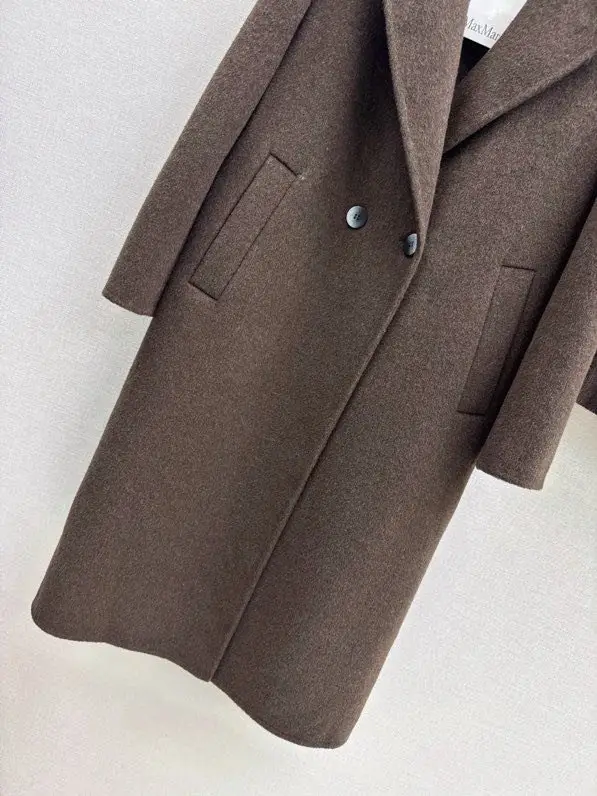 Max Mara Стильне двубортное пальто-двійка з вовни і кашеміру — Фото 3