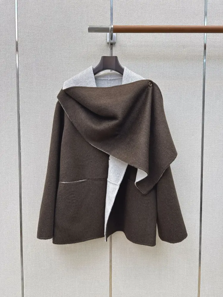 Max Mara Winter coat secondary length of wool from bilateral finished and shawl — Photo 1