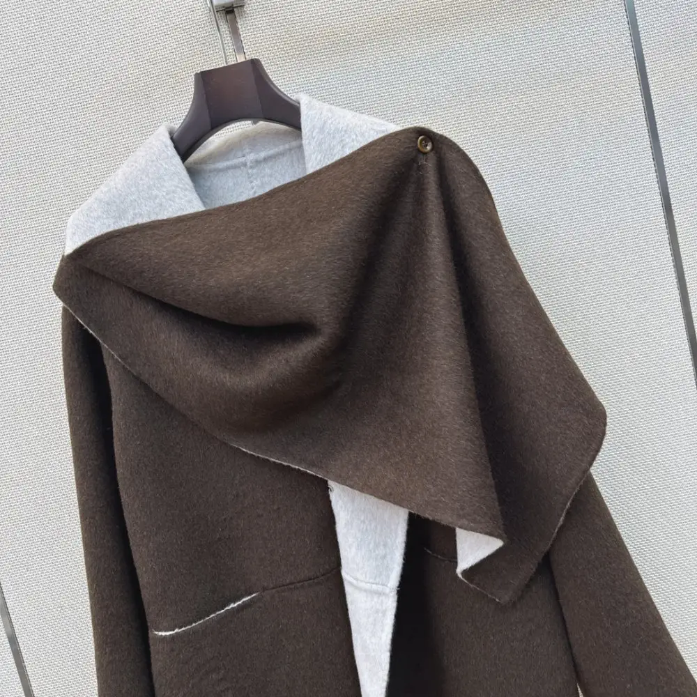 Max Mara Winter coat secondary length of wool from bilateral finished and shawl — Photo 2