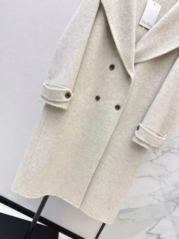 Max Mara Шерстяное двустороннее пальто средней длины с капюшоном — Фото 3