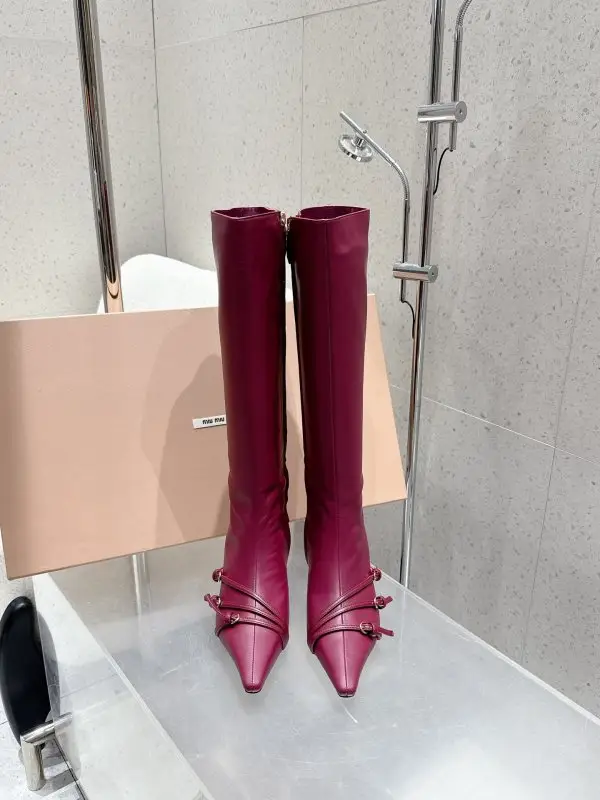 Miu Miu Boots leather women's on stud — Photo 2