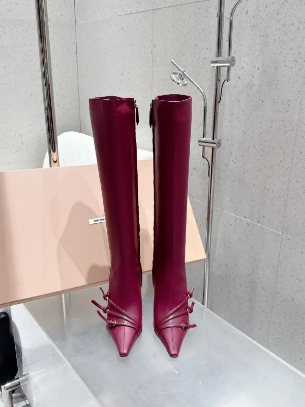 Miu Miu Boots leather women's on stud — Photo 2