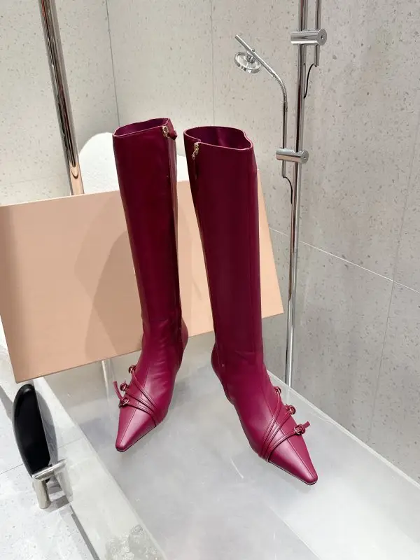 Miu Miu Boots leather women's on stud — Photo 3