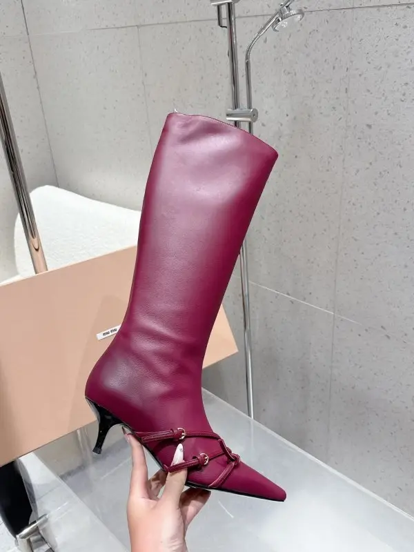 Miu Miu Boots leather women's on stud — Photo 5
