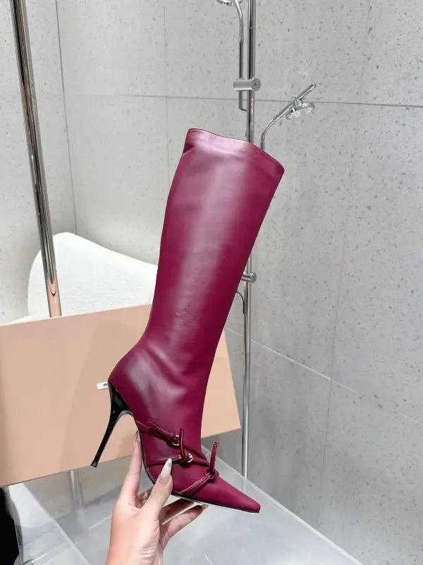 Miu Miu Boots leather women's on stud — Photo 5