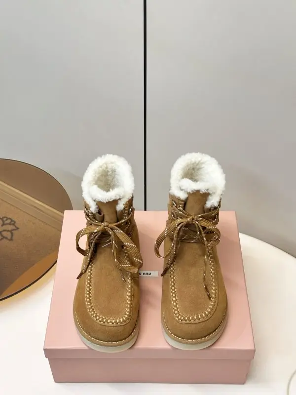 Miu Miu — Ботинки женские замшевые зимние