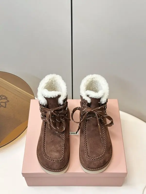 Miu Miu — Ботинки женские замшевые зимние