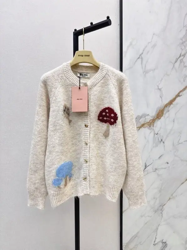 Miu Miu — Кардиган оверсайз з круглим вирізом жіночий