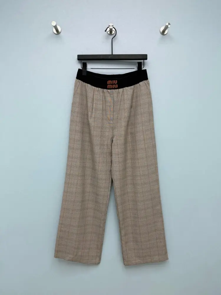 Miu Miu — Extensive plaid pants