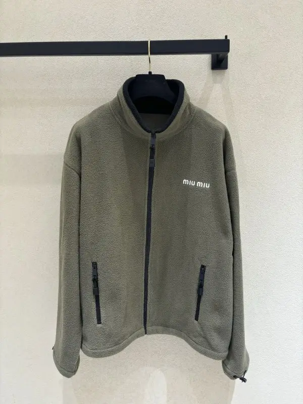 Miu Miu — Флисовая jacket from collar-reception