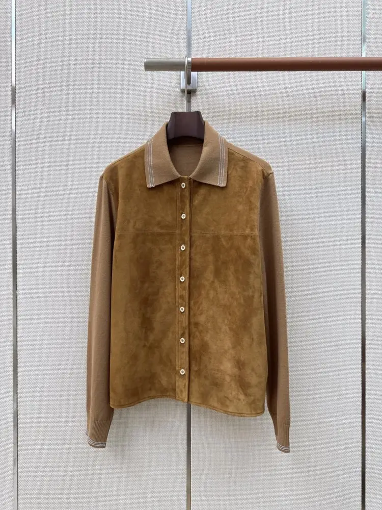 Miu Miu — Jacket Canelé suede women's
