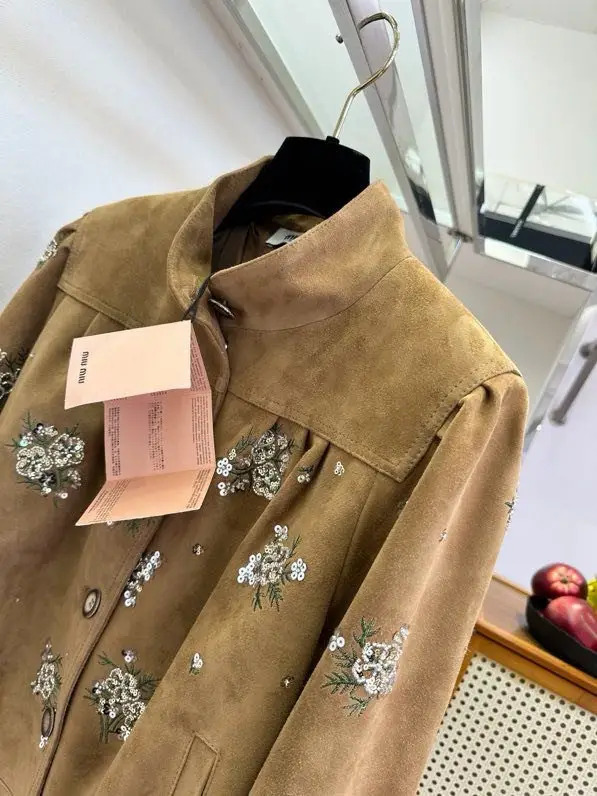 Miu Miu Куртка замшева жіноча — Фото 4
