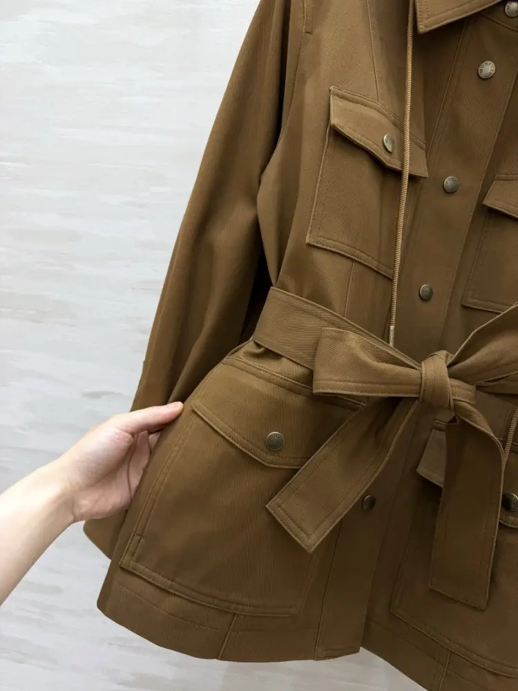 Moncler Caramel-brown fitted trench — Photo 5