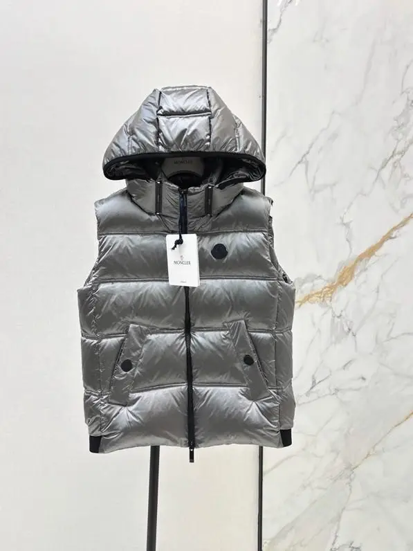 Moncler — Downy vest Silver Label Pearl