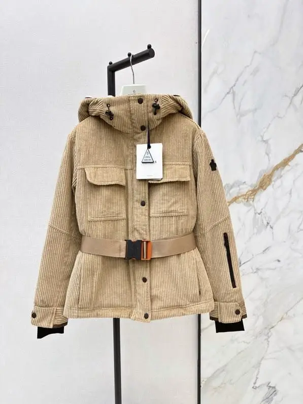 Moncler Зимова пухова вульветовая куртка з капюшоном — Фото 2