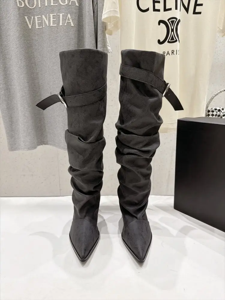 NEGATIVE THREE Boots women's on high heel from sharp the toe — Photo 2