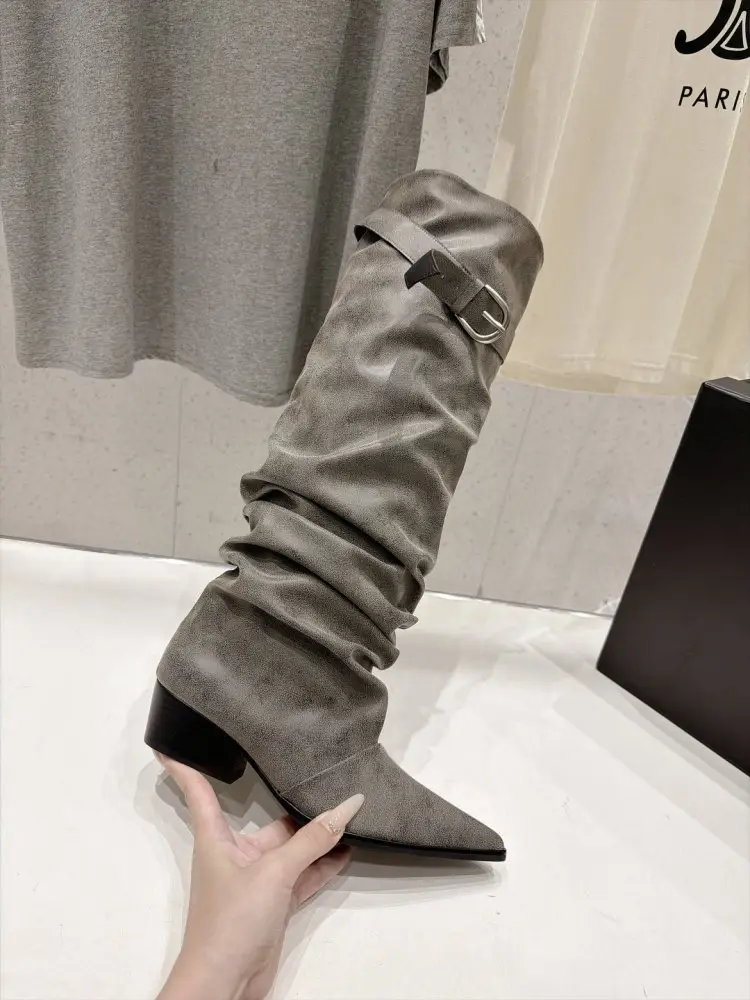 NEGATIVE THREE Boots women's on high heel from sharp the toe — Photo 5