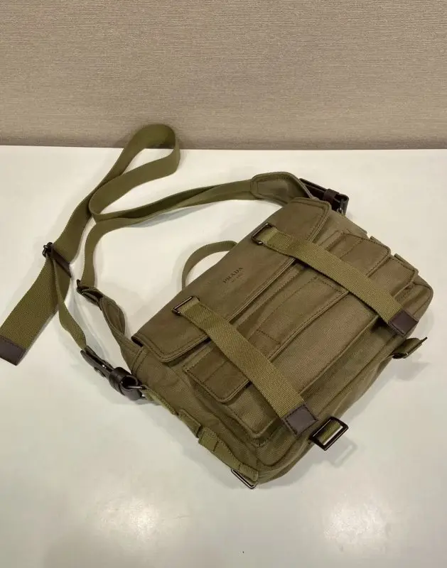 Prada A bag messenger 27 cm 1BD408 of канваса — Photo 4