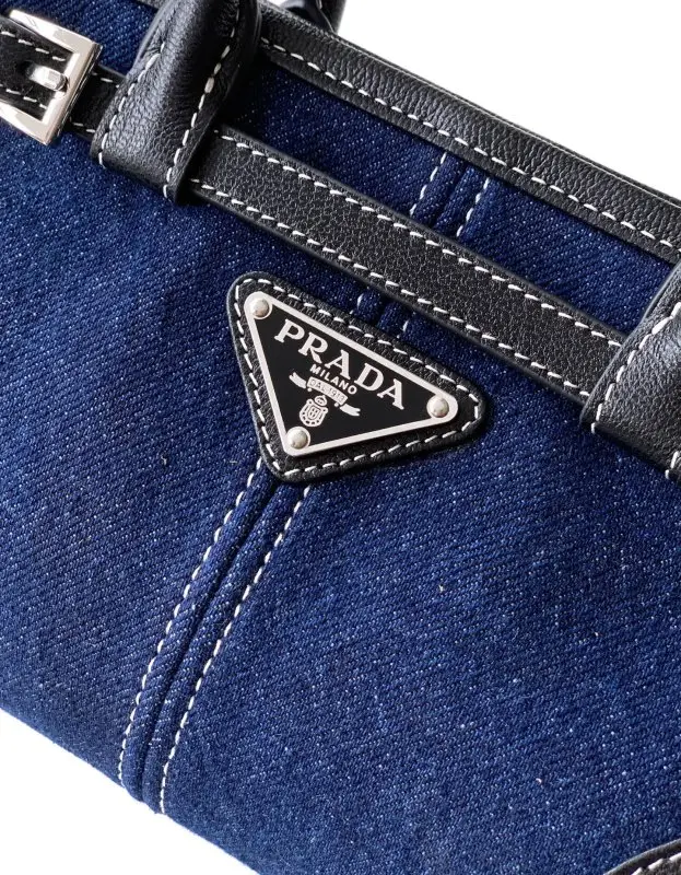 Prada A bag SoftLux denim 23 cm — Photo 5