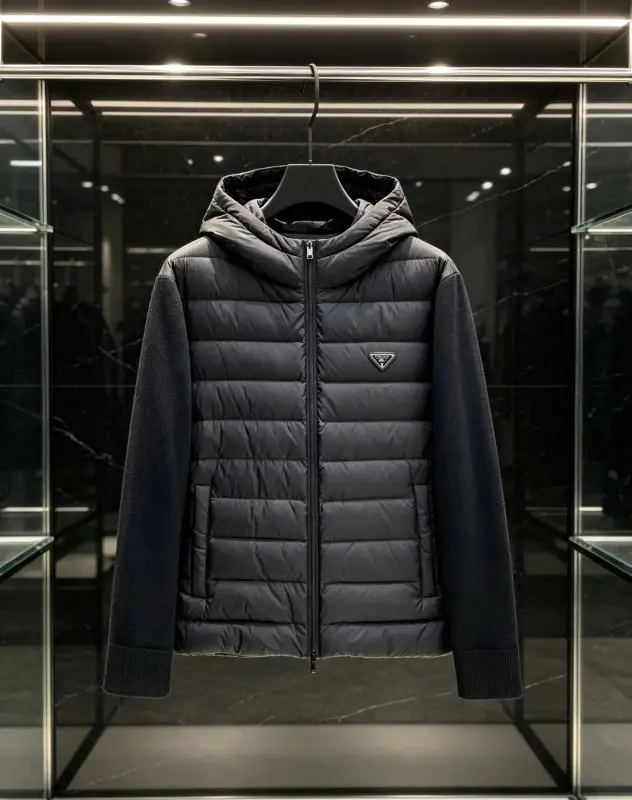 Prada — Feather jacket from hood