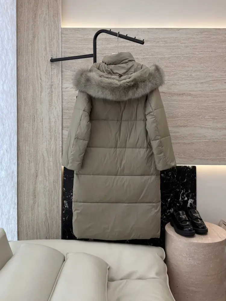 Prada Куртка пуховик c коміром з лисячого хутра — Фото 2