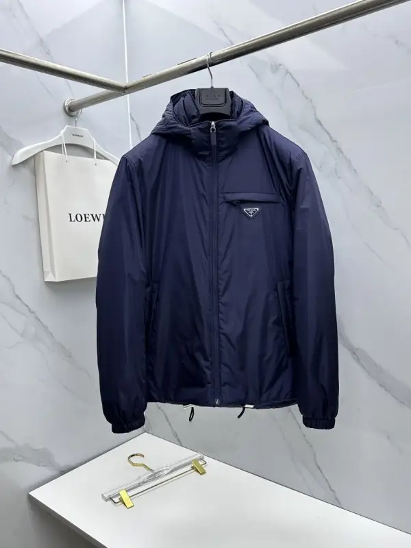 Prada — Jacket men's on feathers