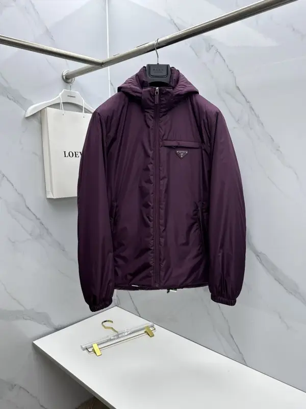 Prada — Jacket men's on feathers