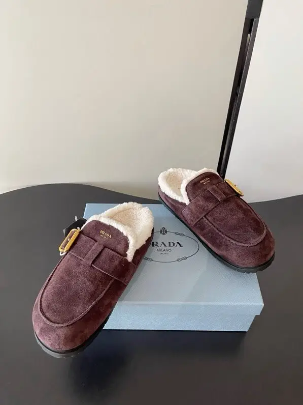 Prada Мюли on fur women's — Photo 5