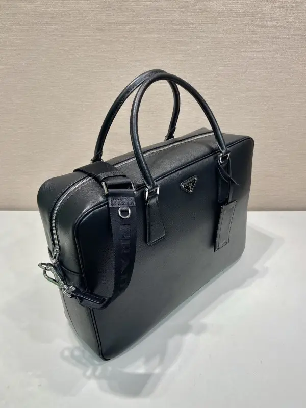 Prada Портфель мужской кожаный 42 см 2VE026 — Фото 3