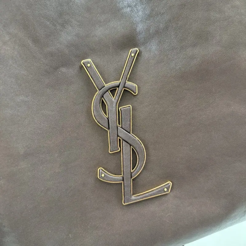 Saint Laurent Сумка-тоут lcare Maxi кожаная 46 см — Фото 4