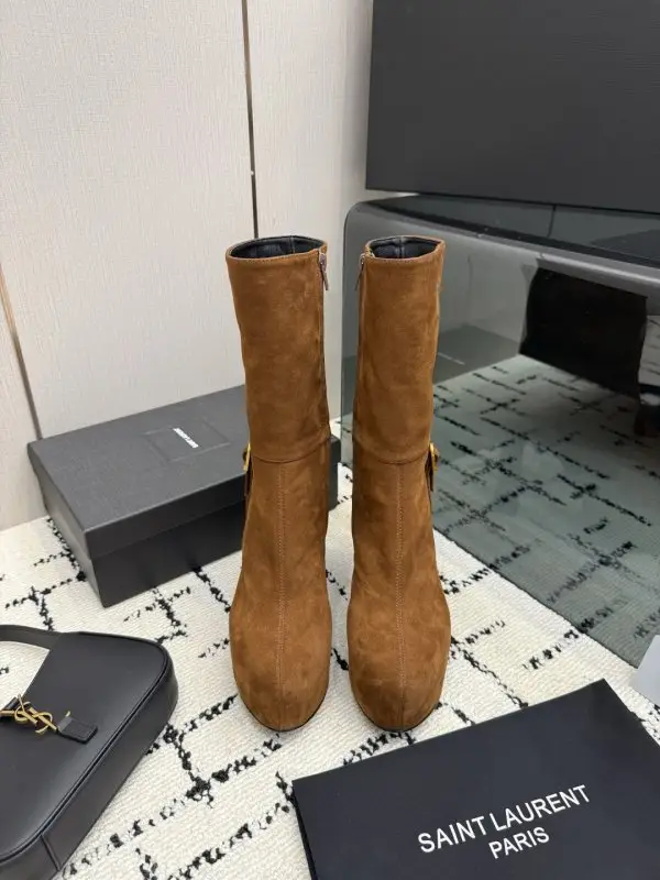 Saint Laurent Ботильйони на високому підборах і платформі — Фото 2
