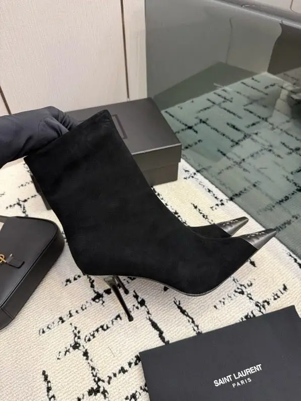Saint Laurent Ботильоны на шпильке — Фото 5