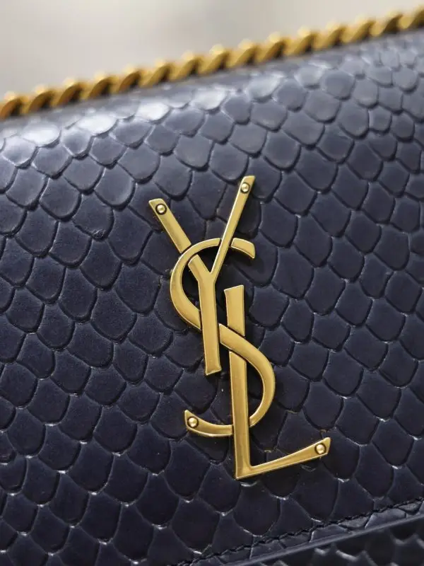 Saint Laurent Black a bag Sunset 22 cm of snakeskin skin — Photo 4