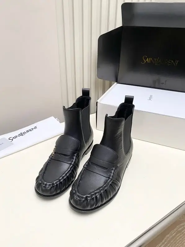 Saint Laurent Черевики челсі шкіряні жіночі — Фото 2