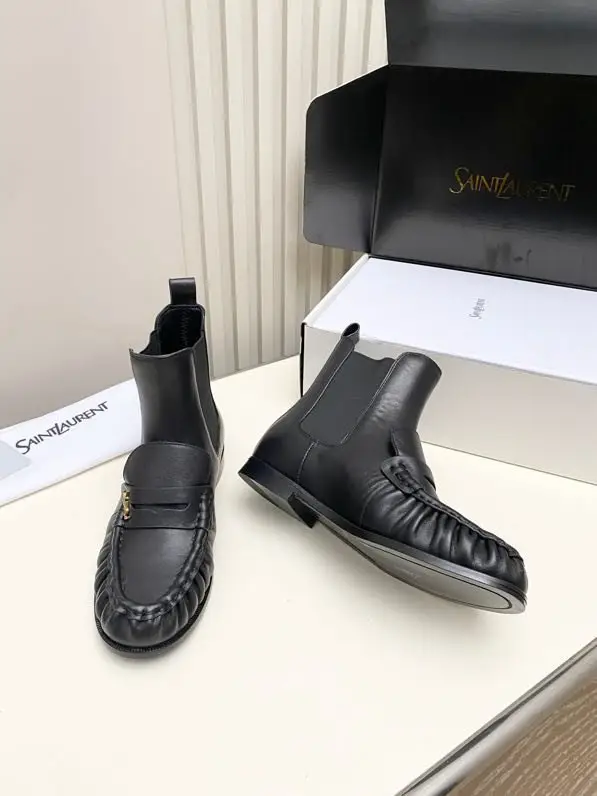 Saint Laurent Черевики челсі шкіряні жіночі — Фото 3