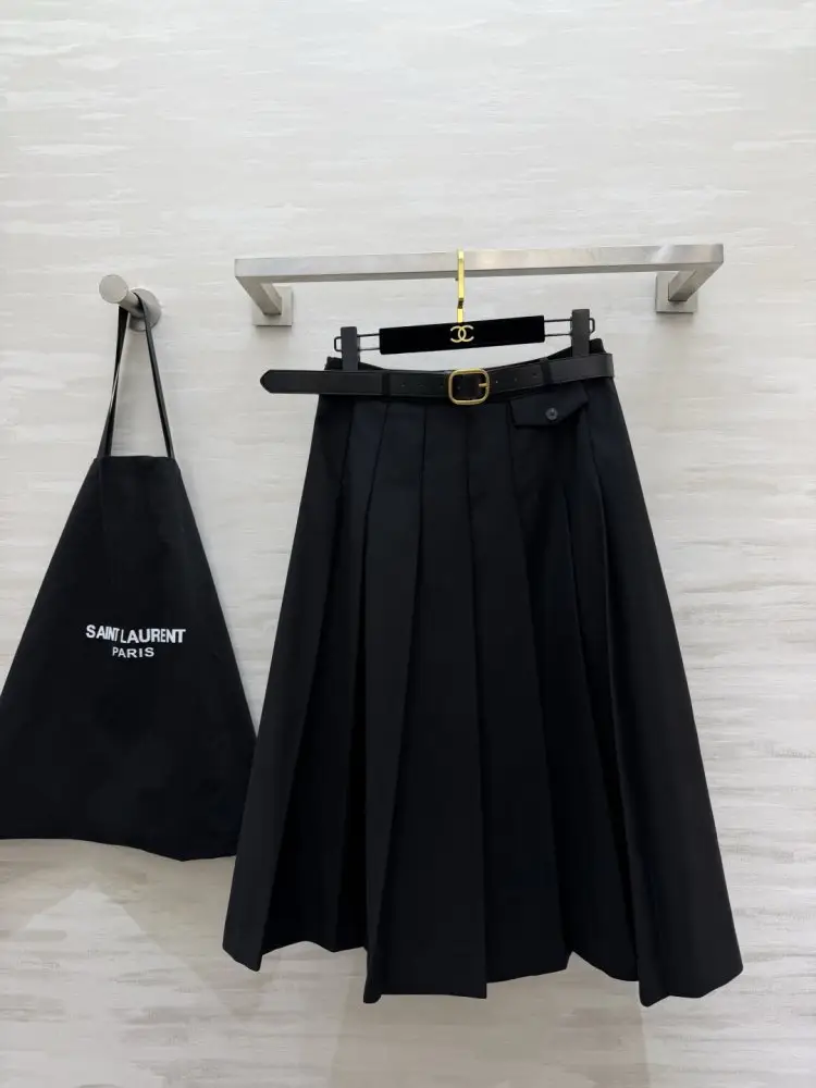 Saint Laurent — Классическая плиссированная юбка миди