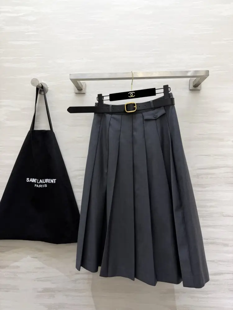 Saint Laurent — Классическая плиссированная юбка миди