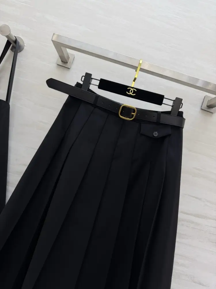 Saint Laurent Классическая плиссированная юбка миди — Фото 2